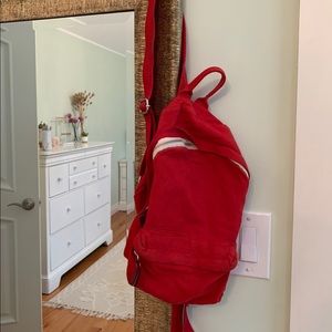 Mini red backpack